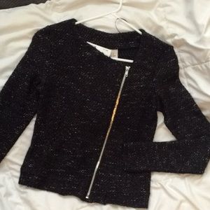 Long sleeve, zip up going out blouse